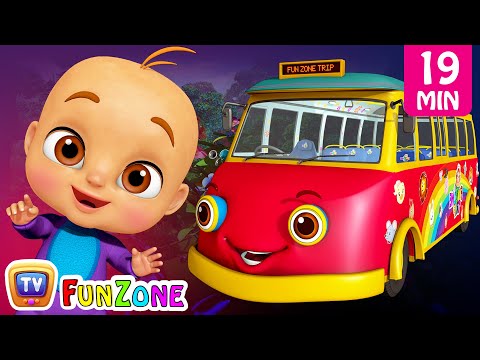 Wheels On the Bus - Dino Land, ABC Song Kids Videos | ChuChu TV Funzone 3D Nursery Rhymes for Baby