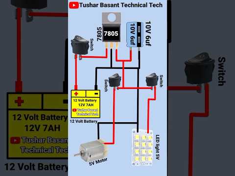 12 Volt To 5 Volt Convert 7805 DIY Project #shorts