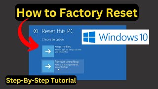 Factory Reset Windows 10 Boot Menu Troubleshoot | Windows 10 Renew | Clear Data Windows 10 PC Laptop