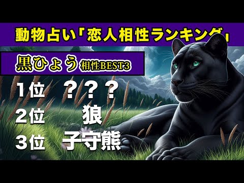 【動物占い】「黒ひょう」女性と恋人相性バツグンなのは〇〇な男性です！vol.558