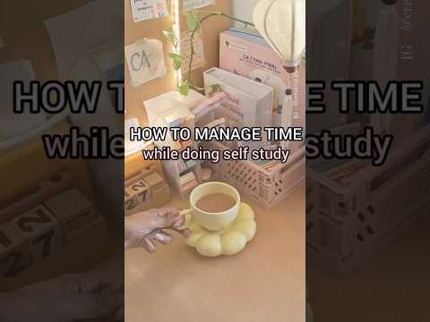 How to manage your time while doing self study #timemanagement #studytime #cafinal #studytips