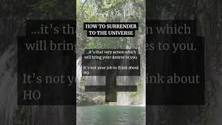 How to surrender to the universe #shorts