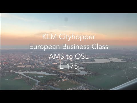 KLM Cityhopper Europe Business Class | AMS to OSL | E175 | Travel and Cruise Tips