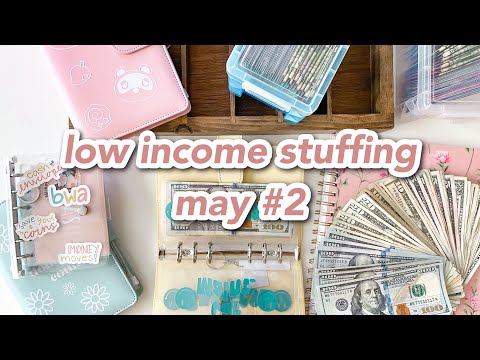 cash envelope stuffing & GIVEAWAY | may #2 | low/variable income budget | sinking funds