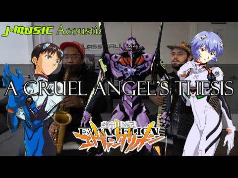 "A Cruel Angel's Thesis" on Sax and Accordion // J-MUSIC Acoustic