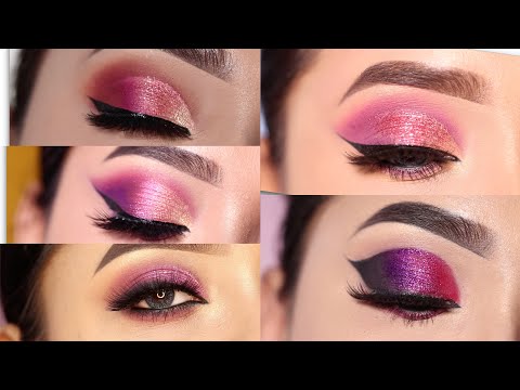 10 Top PINK eyeshadow tutorials || Best eyeshadow Makeup || Shilpa