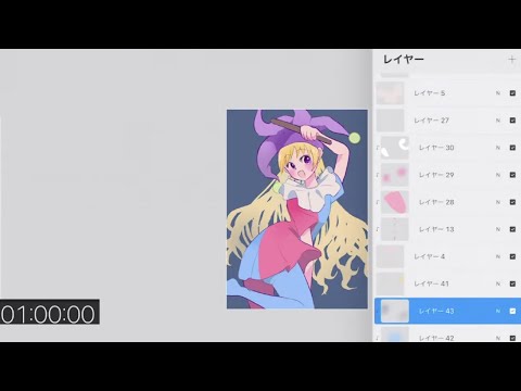 【ワンドロ配信】クラウンピース/東方projectを描く。