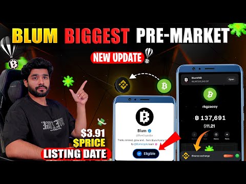 BLUM BIGGETS PRE MARKET 😱 || BLUM LISITNG ON BINANCE || BLUM LISTING DATE || BLUM AIRDROP PRICE