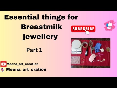 essential material for breastmilk jewellery part -1