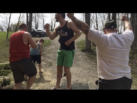 Water Balloon Slingshot vs. Dude's Rear End