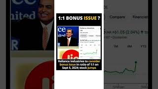 RELIANCE 1:1 Bonus Issue #reliance #reliancestock #bonusshare #bonusstocks #shorts #investing