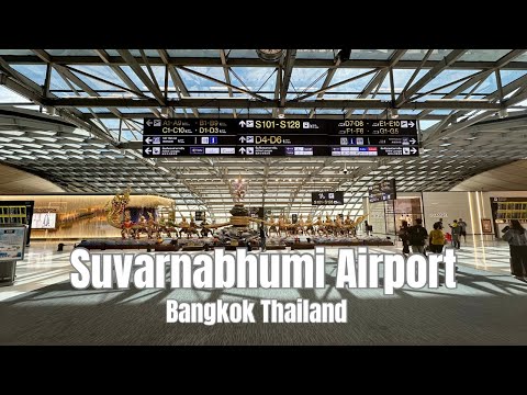 Walking Tour: Suvarnabhumi Airport, Bangkok Thailand || by: Stanlig Films