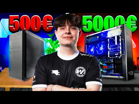 WIR BAUEN EINEN 500€ vs 5000€ FORTNITE PC 💰😍