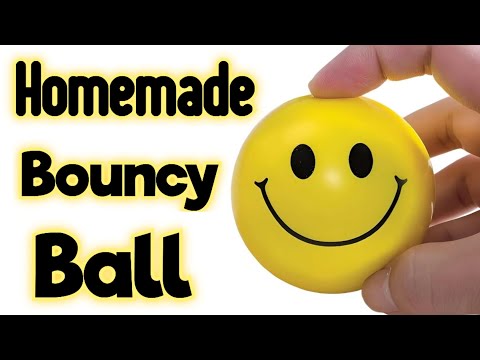 How to make bouncy ball at home 🤓🌈 homemade smiley bouncy ball/ homemade crazy ball/easy diy crafts