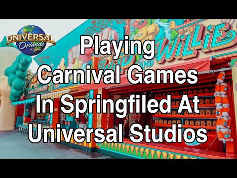 Playing Carnival Games in Springfield At Universal Orlando