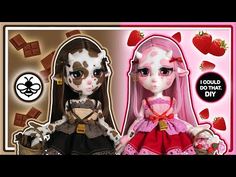 🤎 CHOCOLATE & STRAWBERRY ❤️ HONEY-MILK CUSTOM TWIN DOLLS!