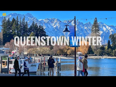 Queenstown Winter Morning Walk After Snowfall | 8 AM Cold Day | New Zealand Walking Tour 2024 4K