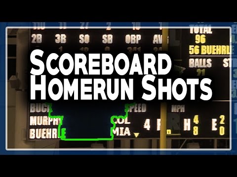 MLB: BROKEN SCOREBOARD BY  HOME RUN (HD)