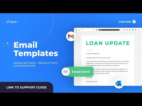 Email Templates in Shape Software CRM