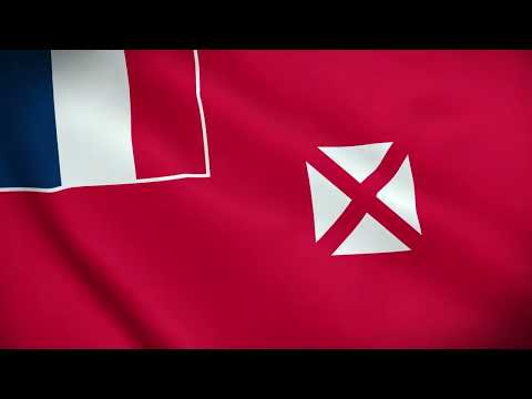 [10 Hours] Wallis & Futuna Flag Waving - Video & Audio - Waving Flags