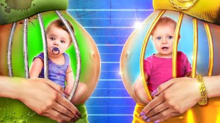 Rich Pregnant vs Poor Pregnant in Prison! Cool Parenting Hacks in Jail!