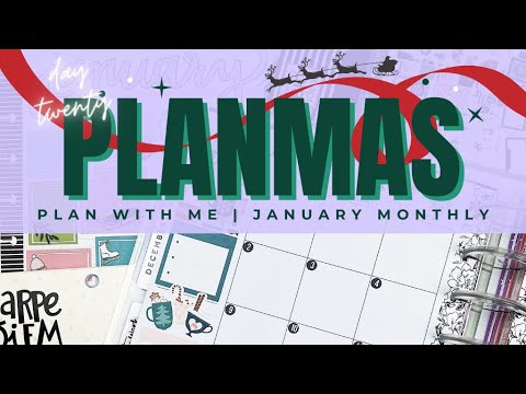 Plan with Me: January Monthly // PLANMAS Day 20 | Plans by Rochelle