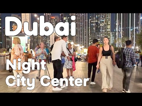 Dubai 🇦🇪 Amazing Night City Center, Burj Khalifa [4K] Walking Tour