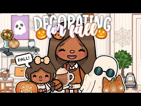 DECORATING FOR FALL/HALLOWEEN 🎃 | *WITH VOICE 📢* | Toca Life World Roleplay