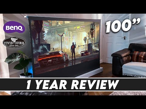 1 Year Review - BenQ TK700 4K Projector & Vivid Storm 100" Electric Screen (Home Cinema Setup)