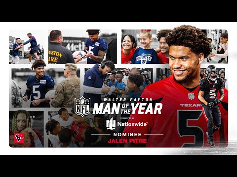 Jalen Pitre is the Houston Texans 2024 Walter Payton NFL Man of the Year Nominee pres. by Nationwide