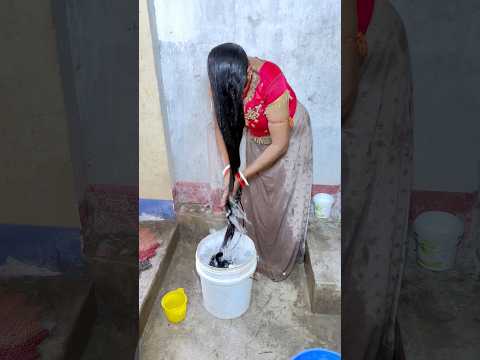 Long hair cleaning in fresh water 💆🏻‍♀️ #shorts #trending #hairstyle #haircare #haircare #youtube