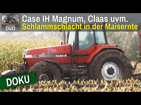 DOKU Schlammschlacht in der Maisernte Case IH Magnum, John Deere, Claas Bullentrffen 5