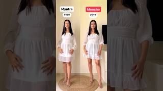 Myntra V/S Meesho dresses #viralvideo #trendingshorts #fashionhaul #fashion #meeshohaul #myntrahaul