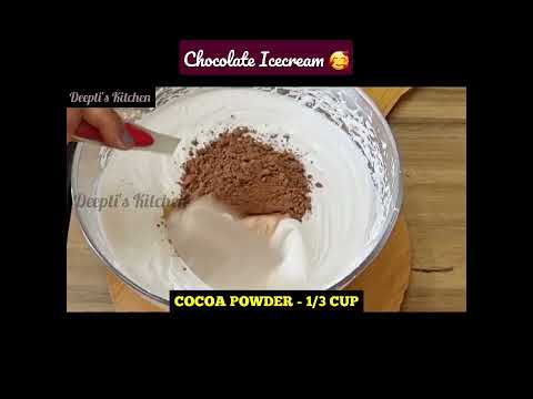 #shorts 3 Ingredients Chocolate Icecream | चॉकलेट आइसक्रीम | Easy & Quick Homemade Icecream #viral 🥰