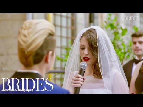 This Bride's Poetic Vows Will Give You Chills | Real Weddings | BRIDES