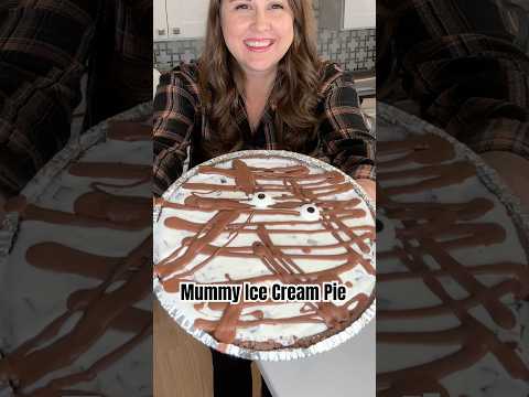 Mummy Ice Cream Pie for Halloween #Shorts #Halloween #SpookySeason #LastMinuteHalloweenIdeas