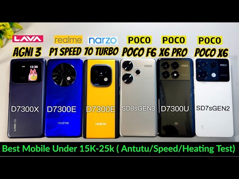 NARZO 70 Turbo Vs LAVA Agni 3 Vs realme P1 Speed Vs POCO F6 Vs POCO X6 Pro Vs POCO X6 Speed Test