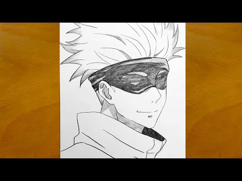 How to Draw Gojo Satoru from Jujutsu Kaisen || Gojo Drawing Easy || Step by Step Tutorial