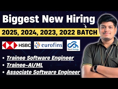 🔥HSBC Biggest Off Campus Drive Announced | Eurofins, CA Hiring | 2025, 2024, 2022, 2022 BATCH