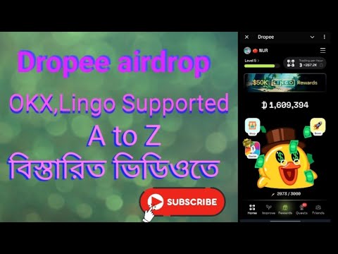 Dropee Airdrop update news - dropee Mining Full tutorial