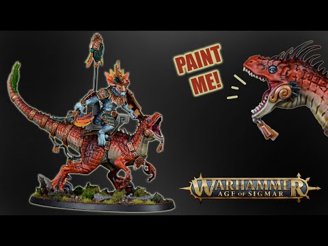 Contrast Hacks! Painting A Saurus Scar Veteran on Aggradon for Warhammer Age of Sigmar