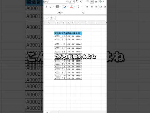 【Excel】行列の幅を自動で調整！