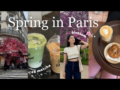 PARIS VLOG: cafe hopping, spring, iced matcha 🌸