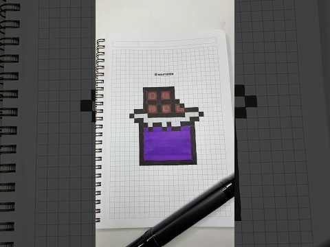 Chocolate Pixel Drawing Tutorial 🍫               #pixel #pixelart #pixeldrawing