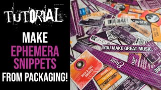 Make EPHEMERA SNIPPETS from packaging for your junk journal! Quick & easy tutorial!