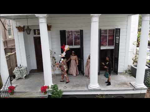 Lady and Men Rollers Second Line Parade