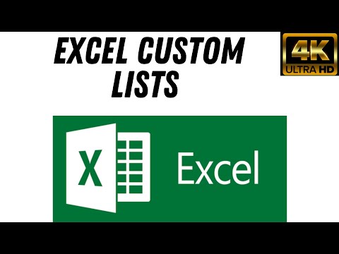 How To Create A Custom List In Microsoft Excel