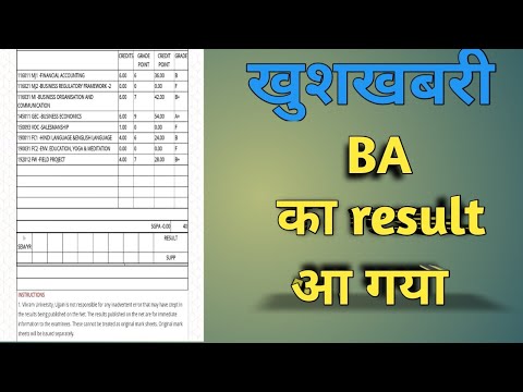 Ba 1st year result aa gaya ? Vikram University Ba. result check 2022?