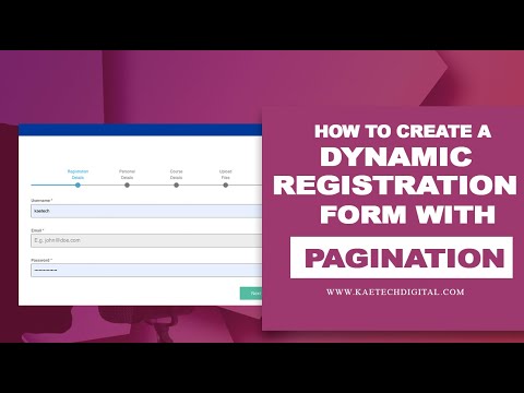 How to create a Dynamic Registration form with Pagination