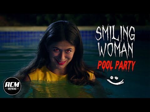 Smiling Woman Pool Party | Short Horror Film